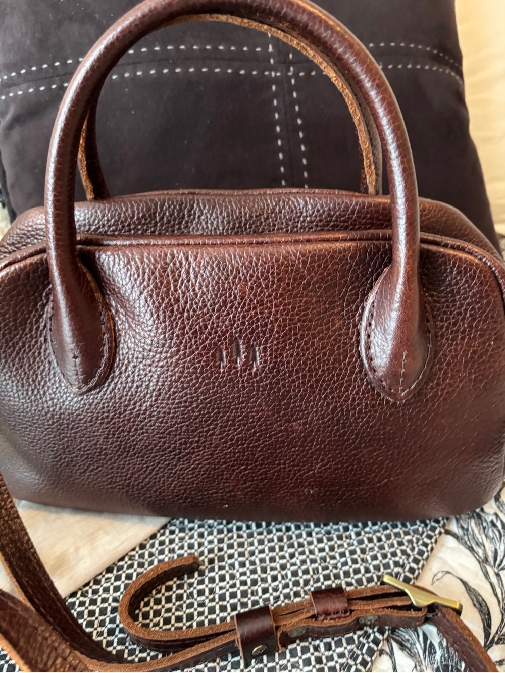 Portland Leather Goods Grace Crossbody Bag in Coldbrew- Premium - Picture 2 of 7